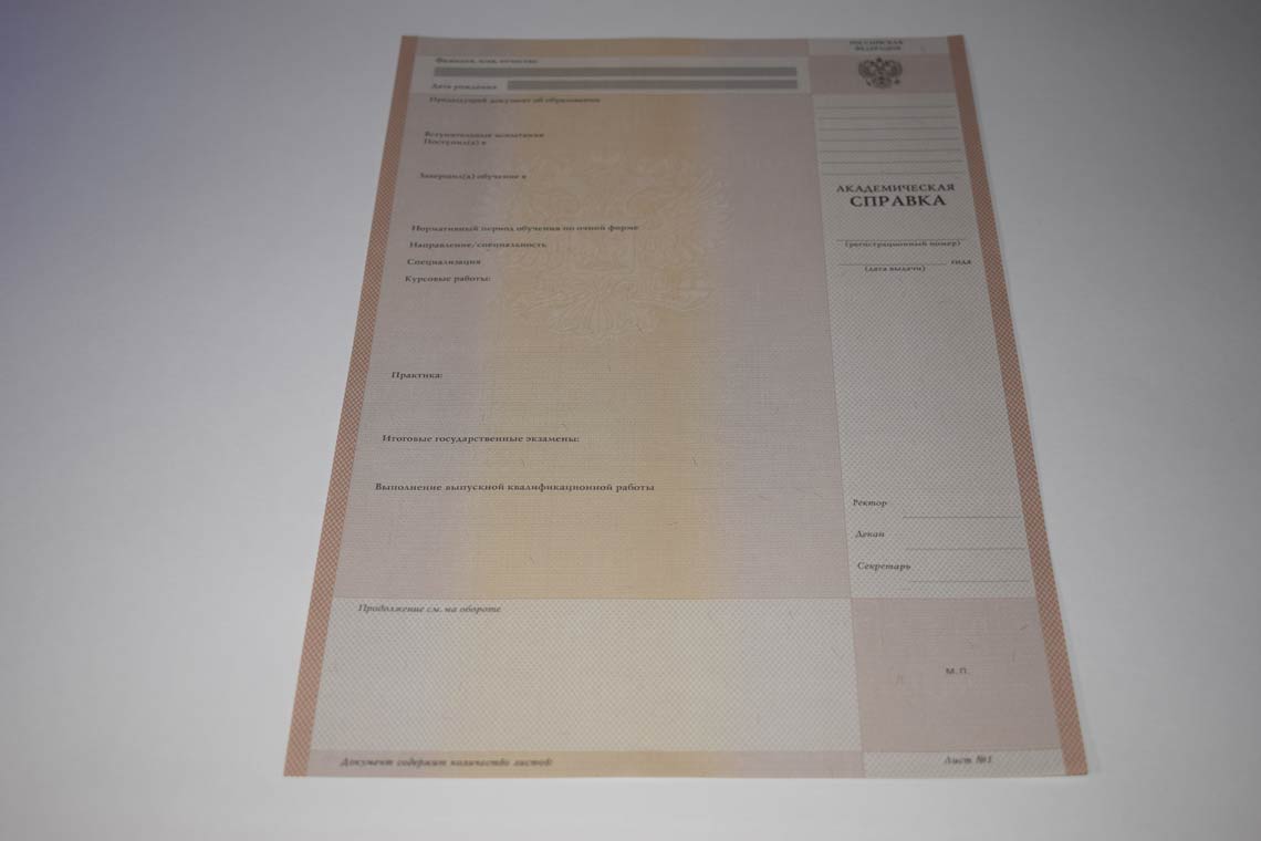 Академическая Справка ВУЗа 1996-2009 в Домодедово